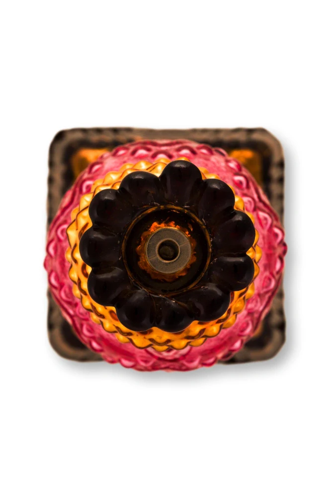 Pip Studio Love Birds skleněný svícen velký, červenožlutý