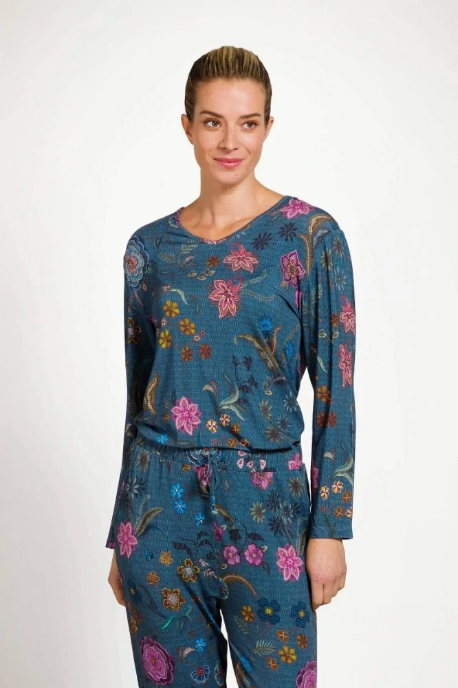 Pip Studio tričko Trice tmavě modré Coco Flower