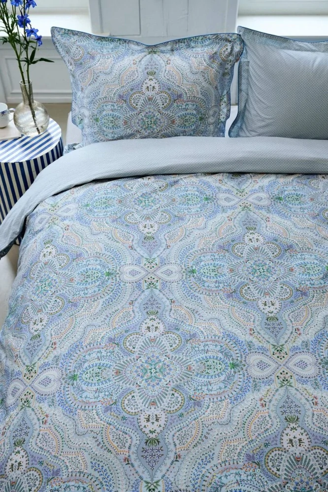 Pip Studio perkálové povlečení Moon Flower světle modré 140x200 + 70x90 cm