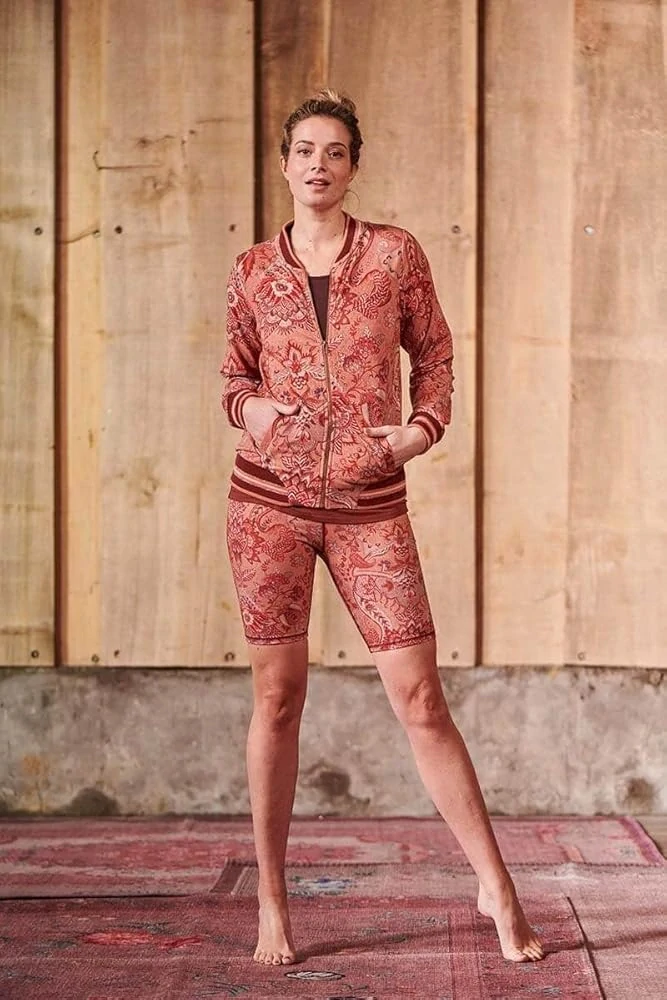 Pip Studio Nicos mikina na zip Kyoto Festival, terra