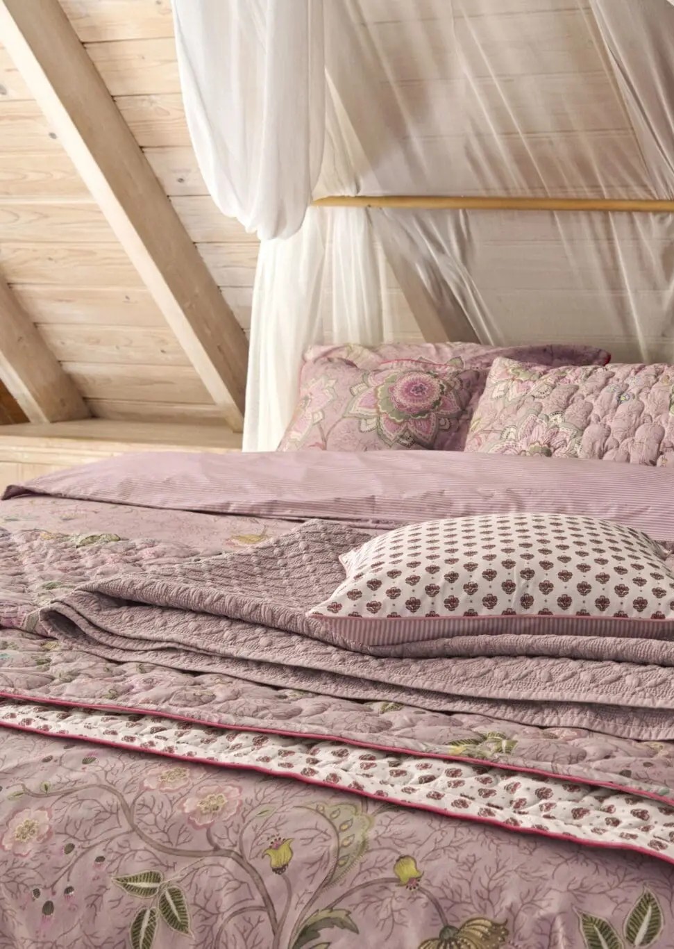 Pip Studio polštář Mumbai Morning 53x53 cm, růžový