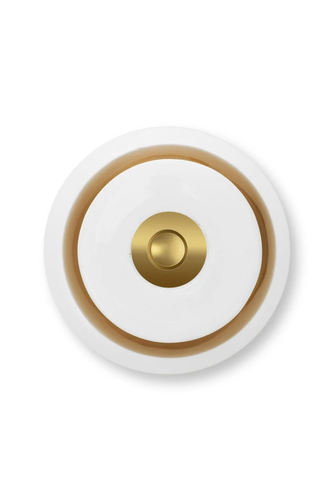 Pip Studio kovový svícen střední, bílo-zlatý