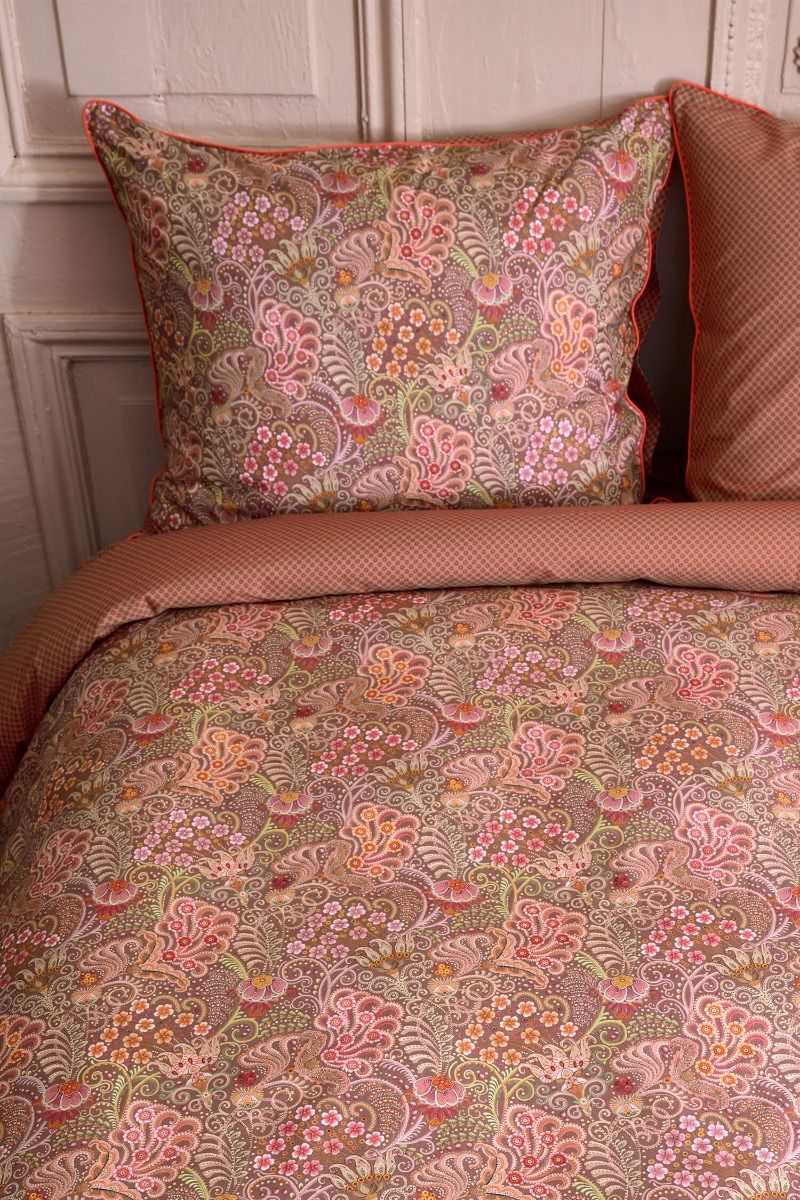 Pip Studio perkálové povlečení Kitenge 140x200 + 70x90, terra