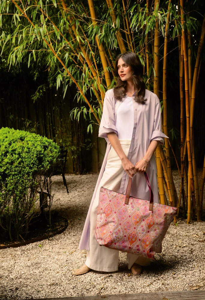 Pip Studio Tilda Ornamento plážová taška, oranžová