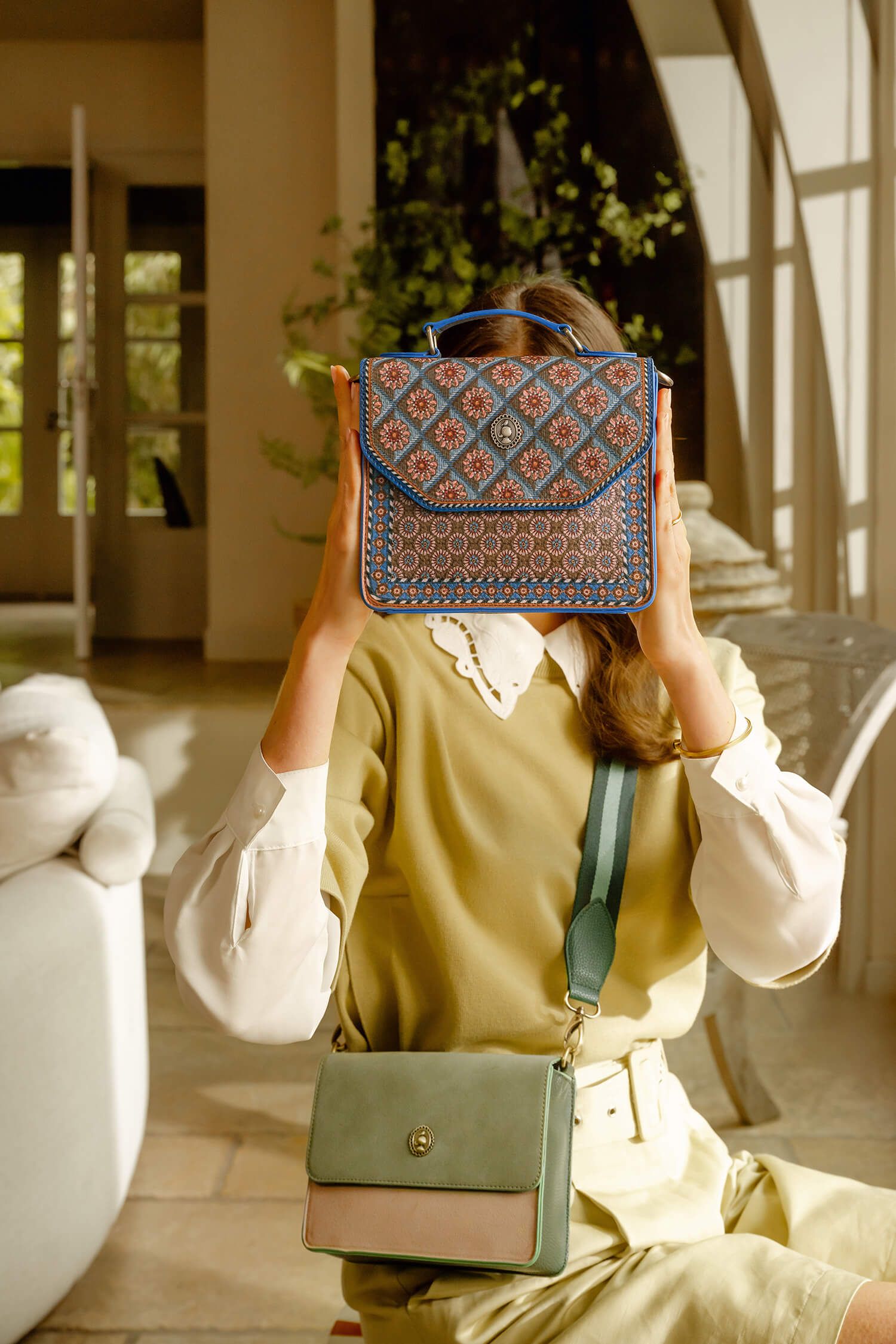 Pip Studio Frances Imani malá cross body kabelka, modrá