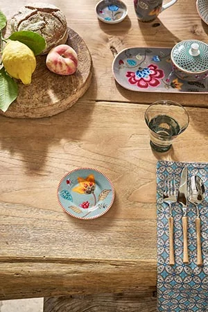 Pip Studio Blooming Tales talíř Ø12cm, modrý