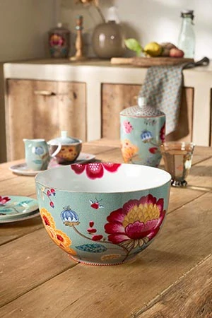Pip Studio Blooming Tales miska Ø23 cm, modrá
