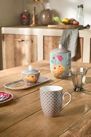 Pip Studio Blooming Tales hrnek 350 ml, khaki