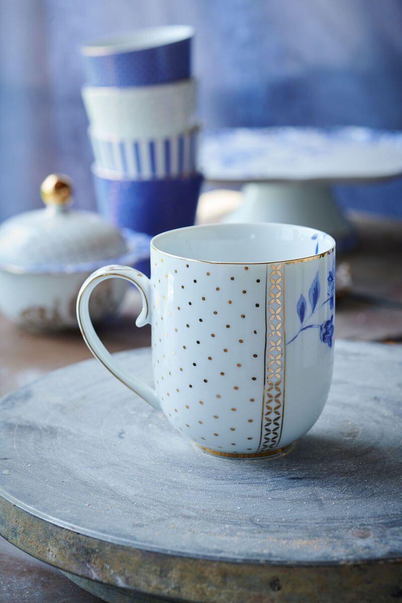 Pip Studio Royal White sada 2 ks hrnků 300ml, bílá