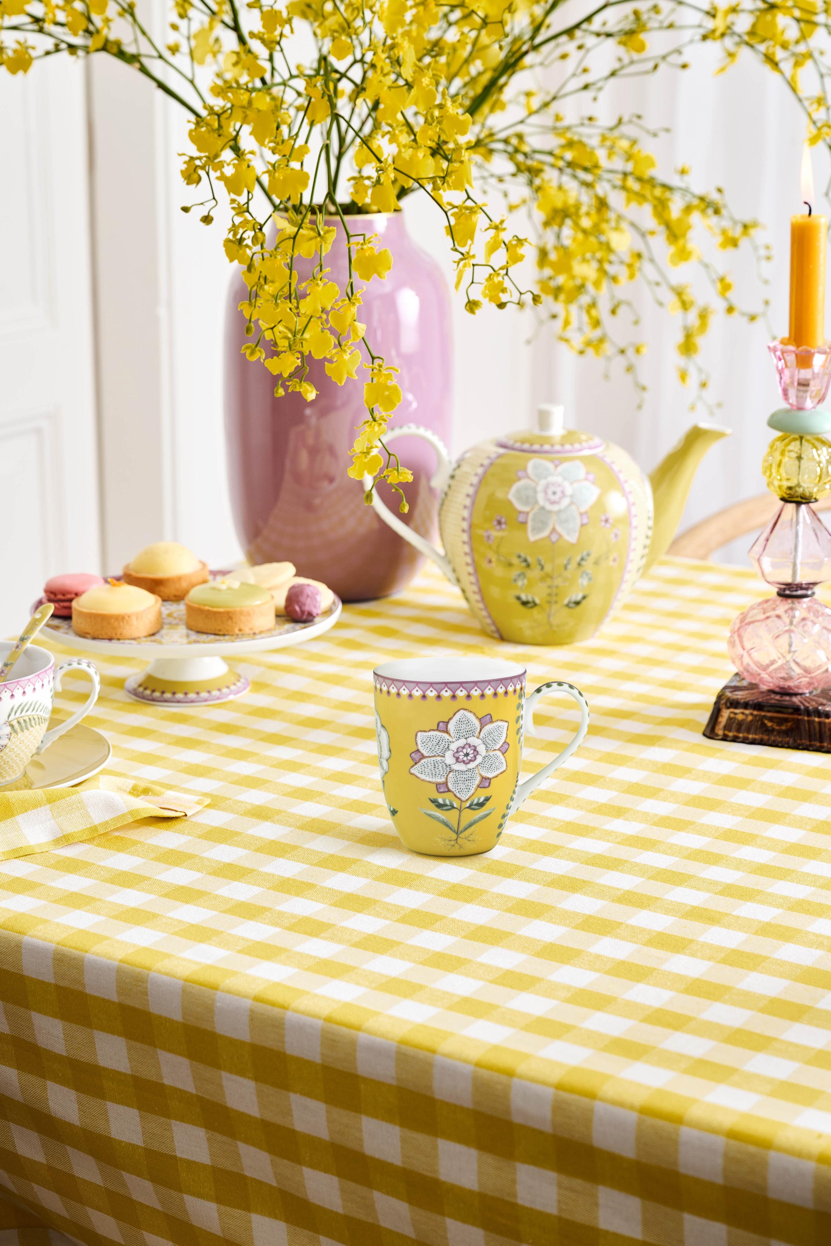 Pip Studio Lily & Lotus hrnek 350ml, žlutý