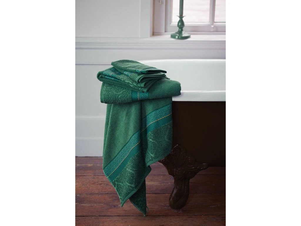 Pip Studio Soft Zellige bavlněná froté osuška zelená 70x140 cm