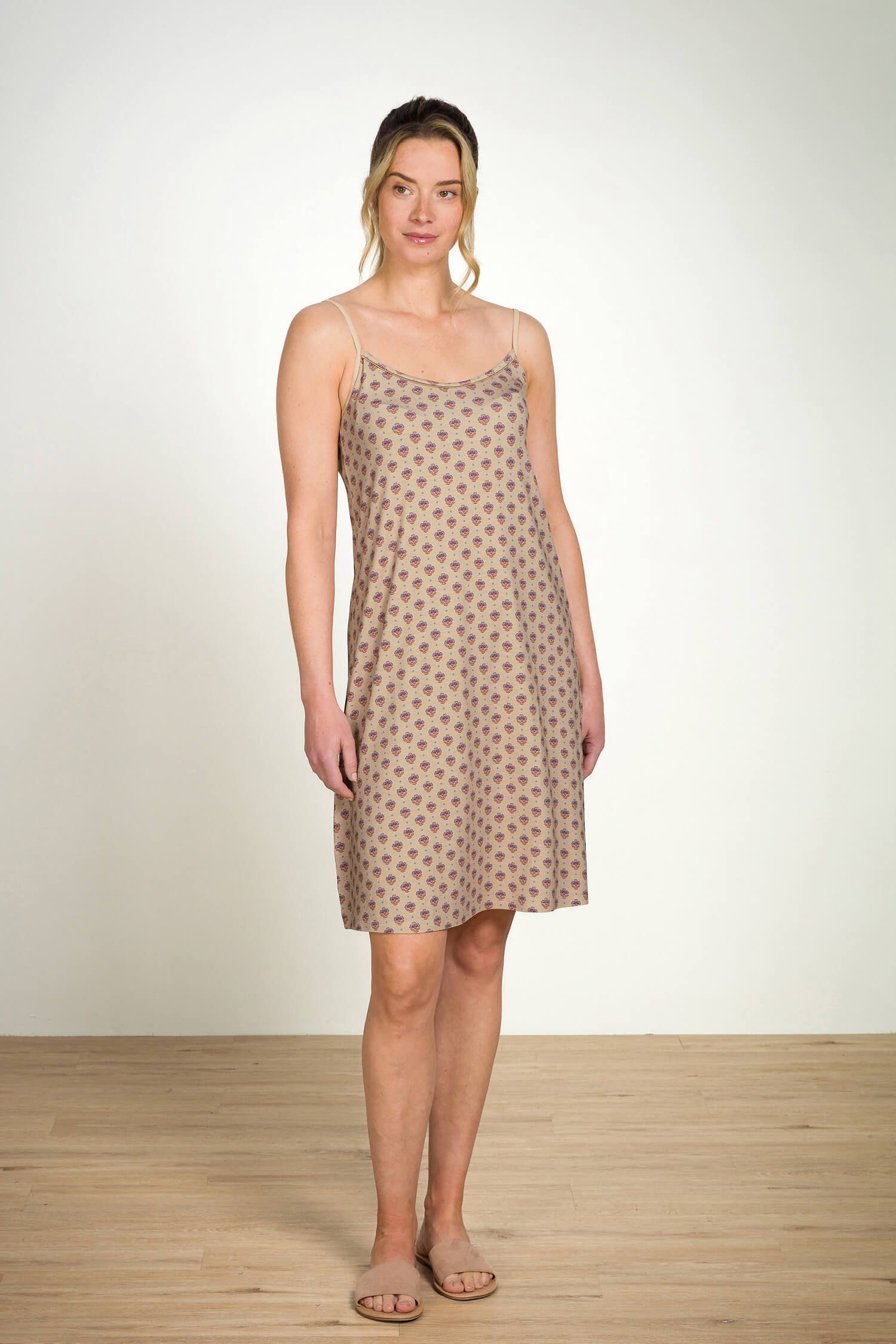 Pip Studio Diezel noční košile na ramínka Jaipur Flower, modrá-khaki