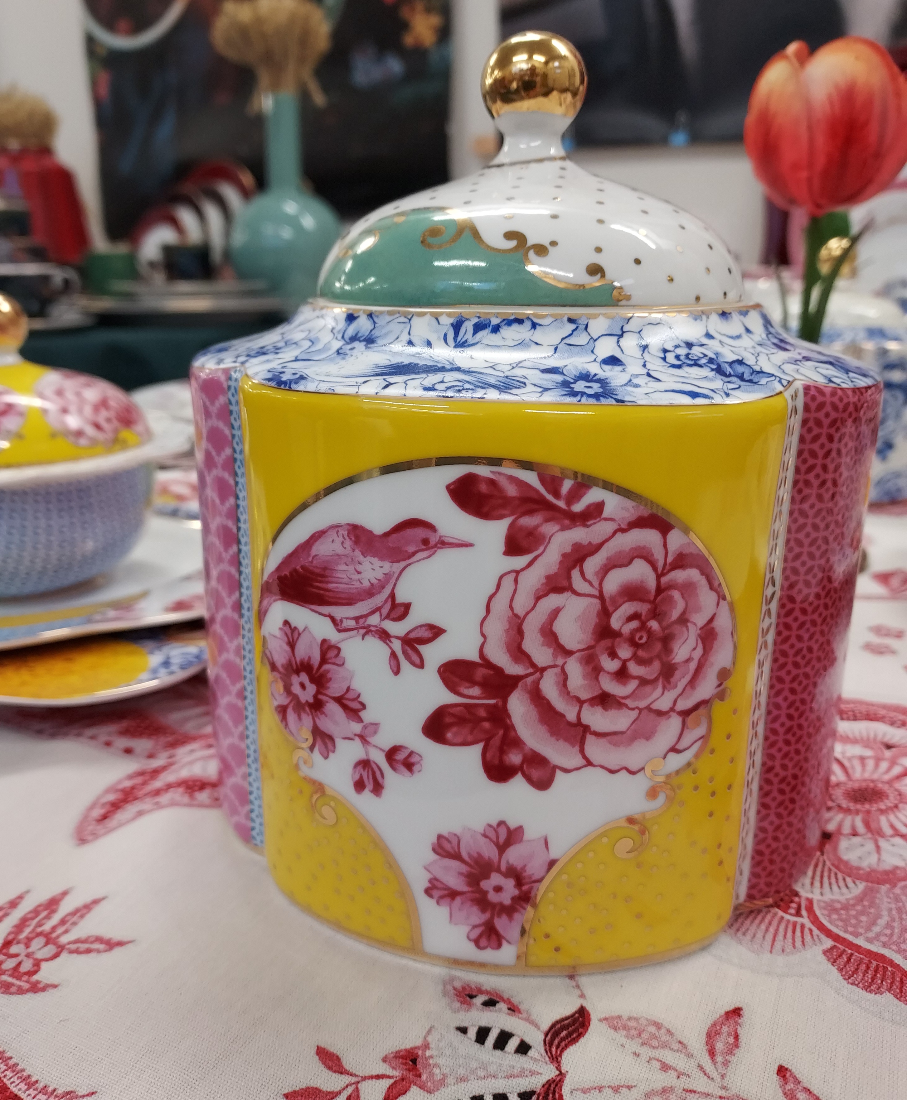 Pip Studio Royal Multi porcelánová dóza 1,75l, barevná