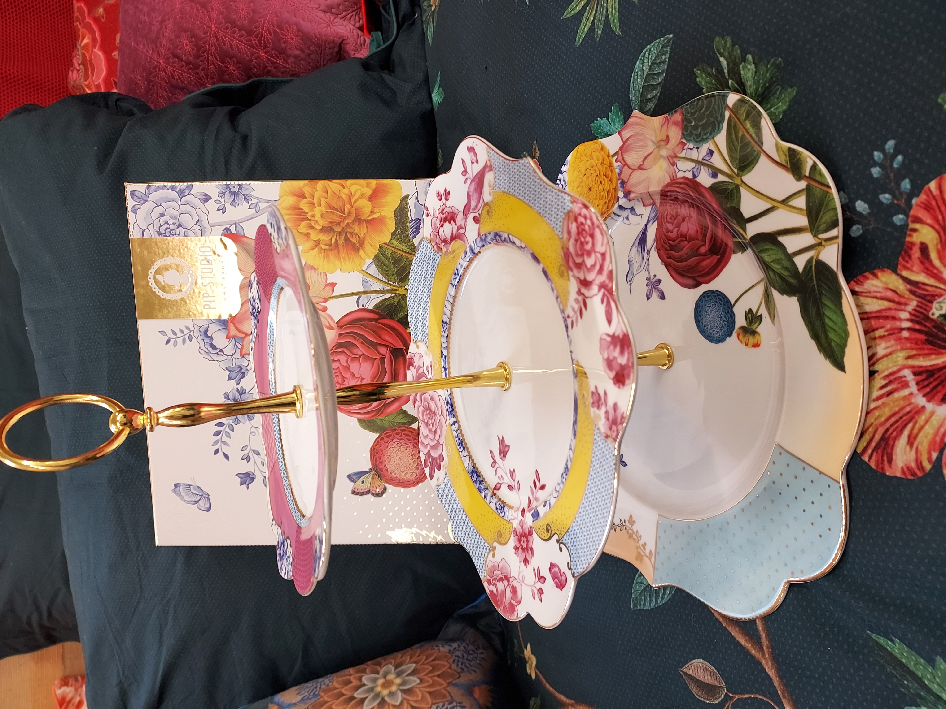 Pip Studio Royal Multi třípatový etažér, barevný 