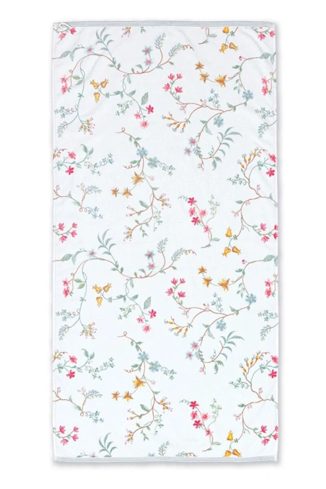 Pip Studio bavlněný froté ručník na ruce Les Fleurs bílý 30x50 cm