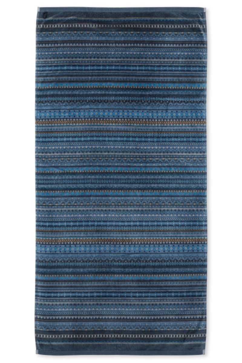 Pip Studio bavlněný froté ručník na ruce Geometric tmavě modrý 30x50 cm