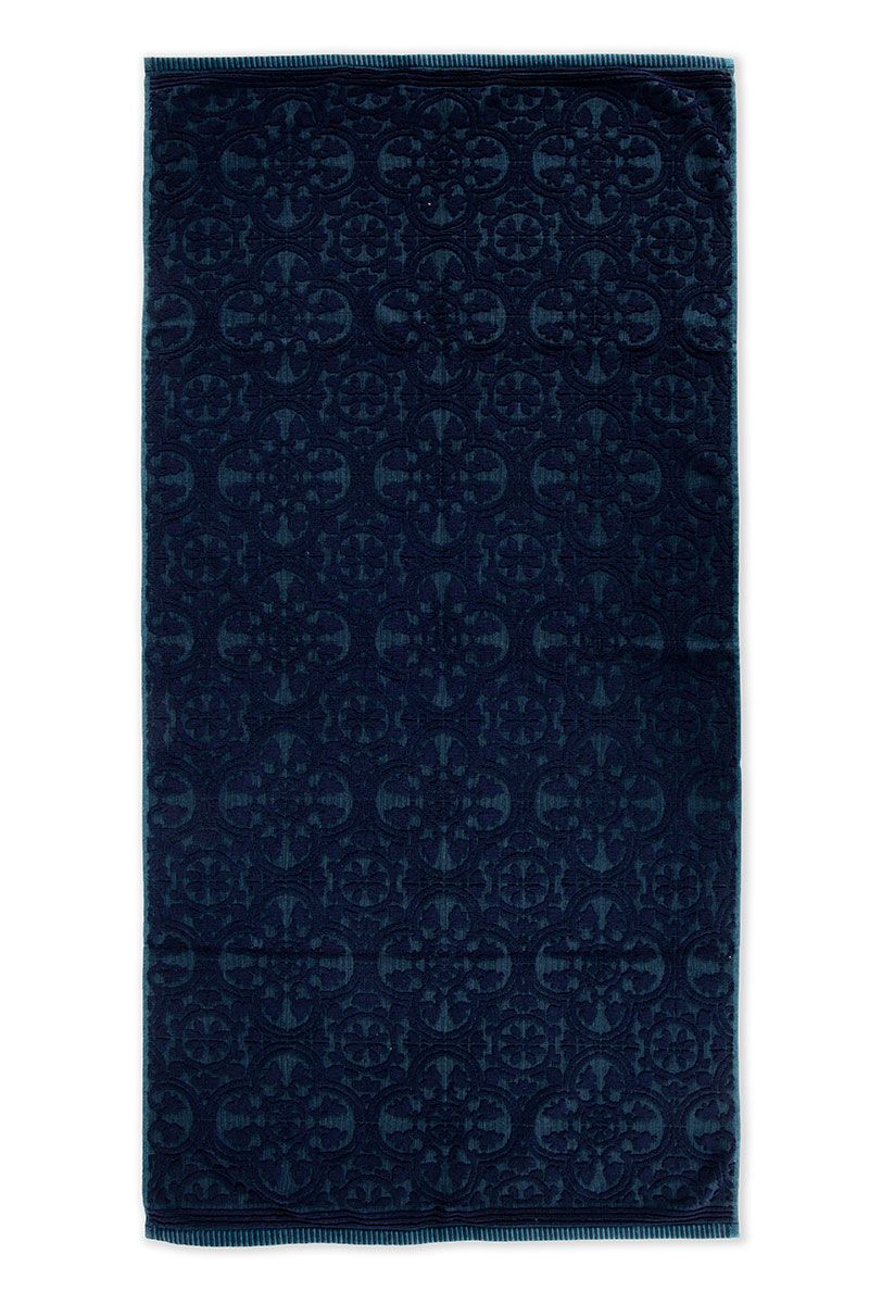 Pip Studio Tile de Pip bavlněný froté ručník tmavě modrý 55x100 cm