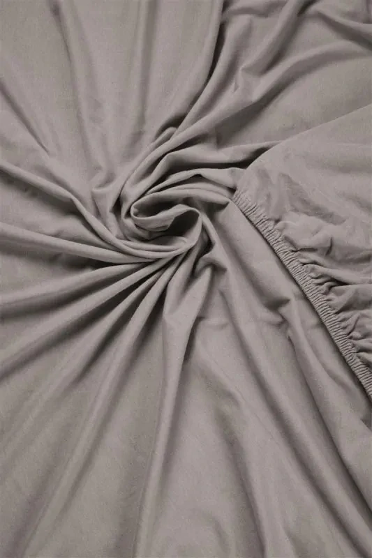 Beddinghouse Jersey kvalitní bavlněné prostěradlo, taupe