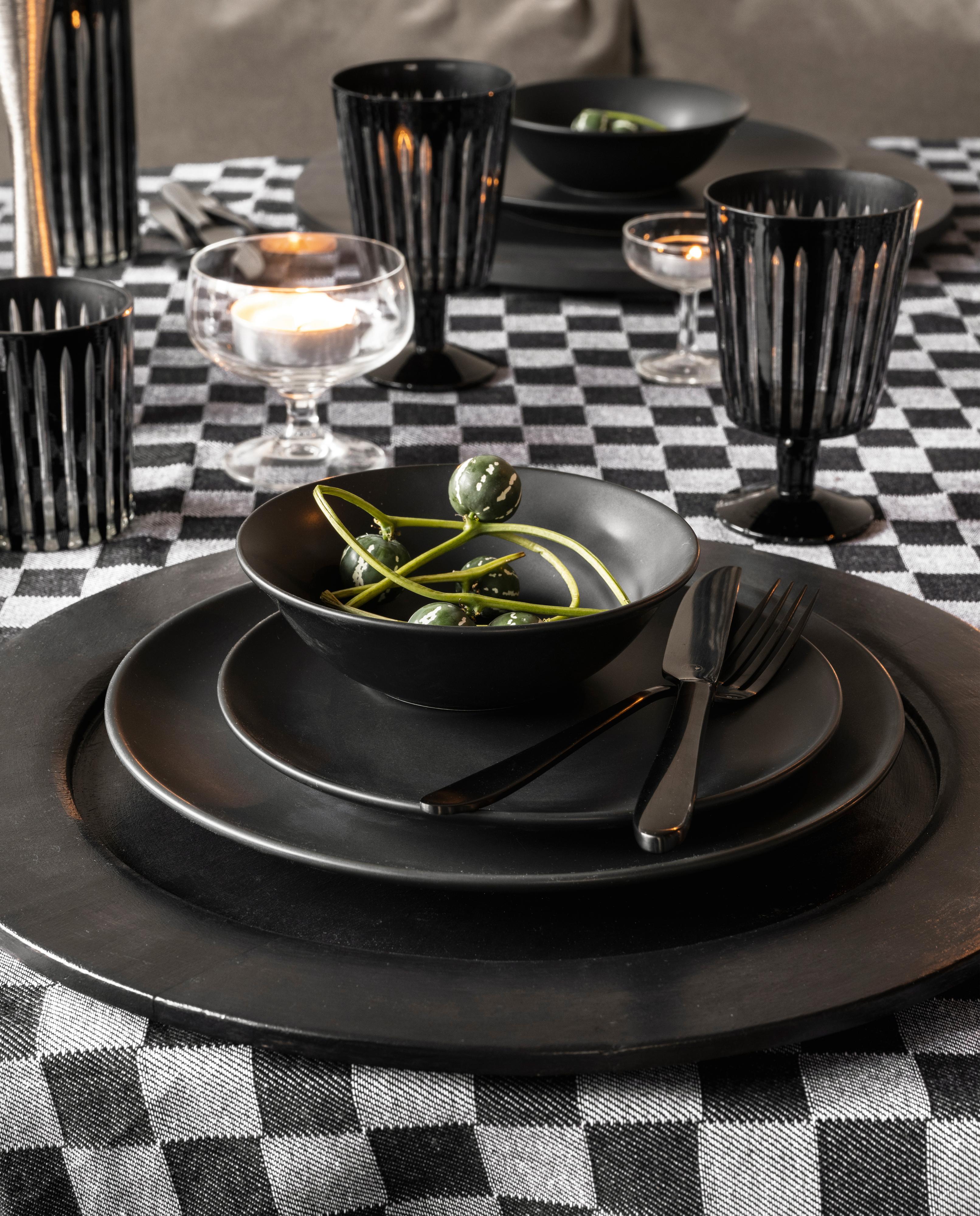 vtwonen Matt Black talíř Ø 25,5 cm, černý matný