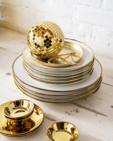 vtwonen Gold tea tips 4 ks Ø 7 cm - zlaté