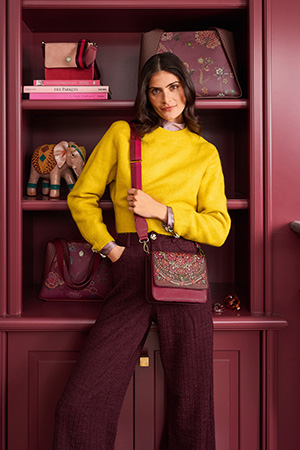 Pip Studio II Ricamo Cross Body kabelka - tmavě červená