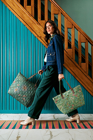 Pip Studio Tilda Mumbai Morning velká taška - zelená