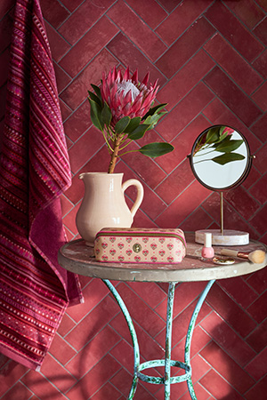 Pip Studio Cyrille Jauipur Flower malá kosmetická taška - růžová