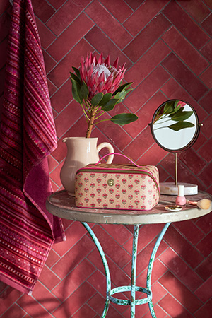 Pip Studio Cyrille Jauipur Flower střední kosmetická taška - růžová