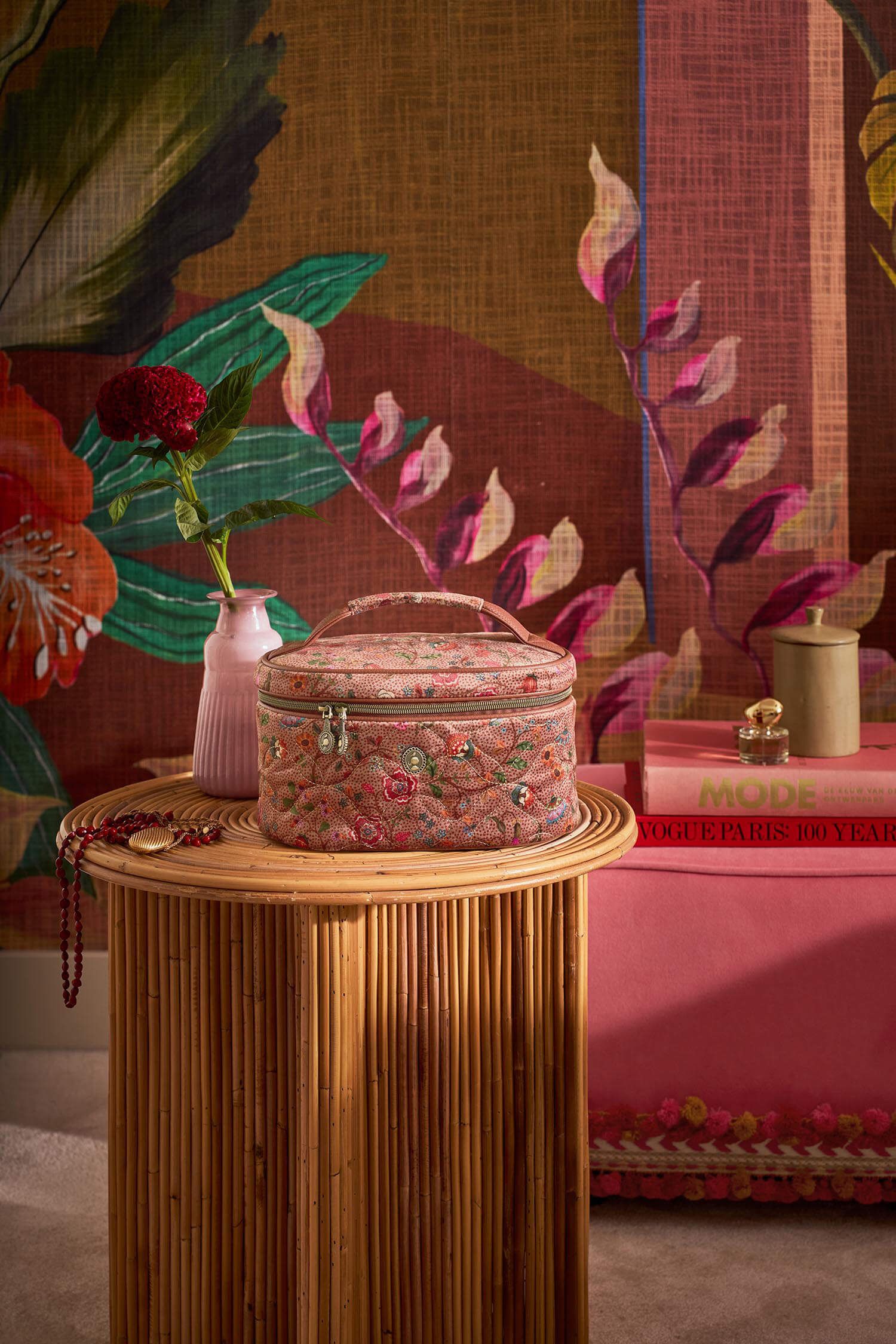 Pip Studio Cleo kosmetický kufr Flora Bangelore - pískový