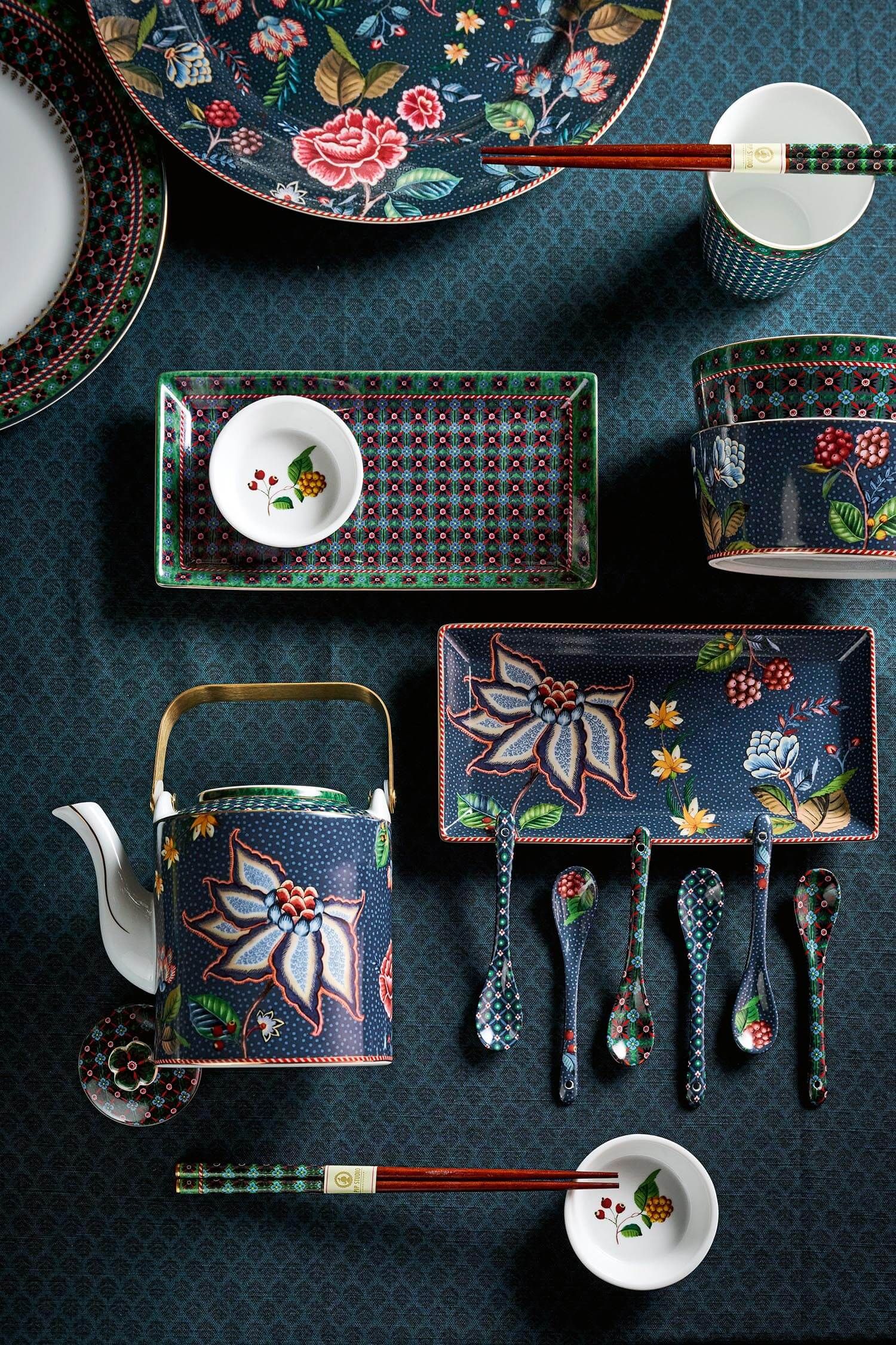 Pip Studio dárková sada Oriental Berry Blues Blue