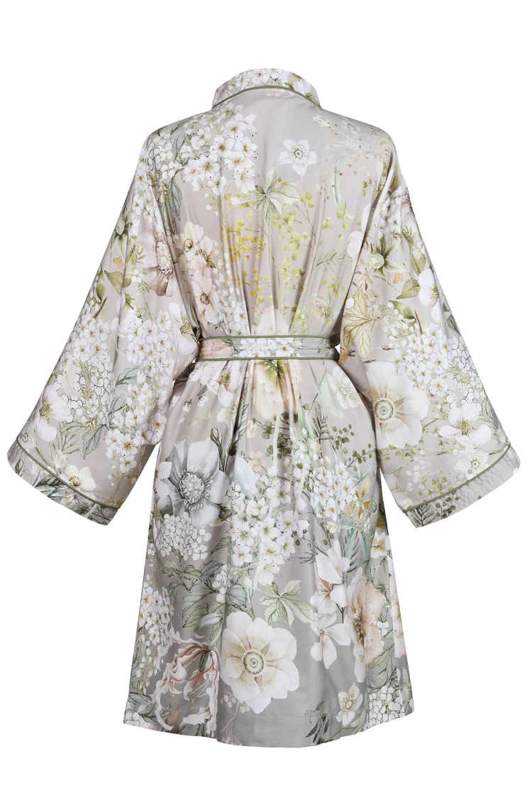 Kardol saténové kimono Emmets Garden - pastelové