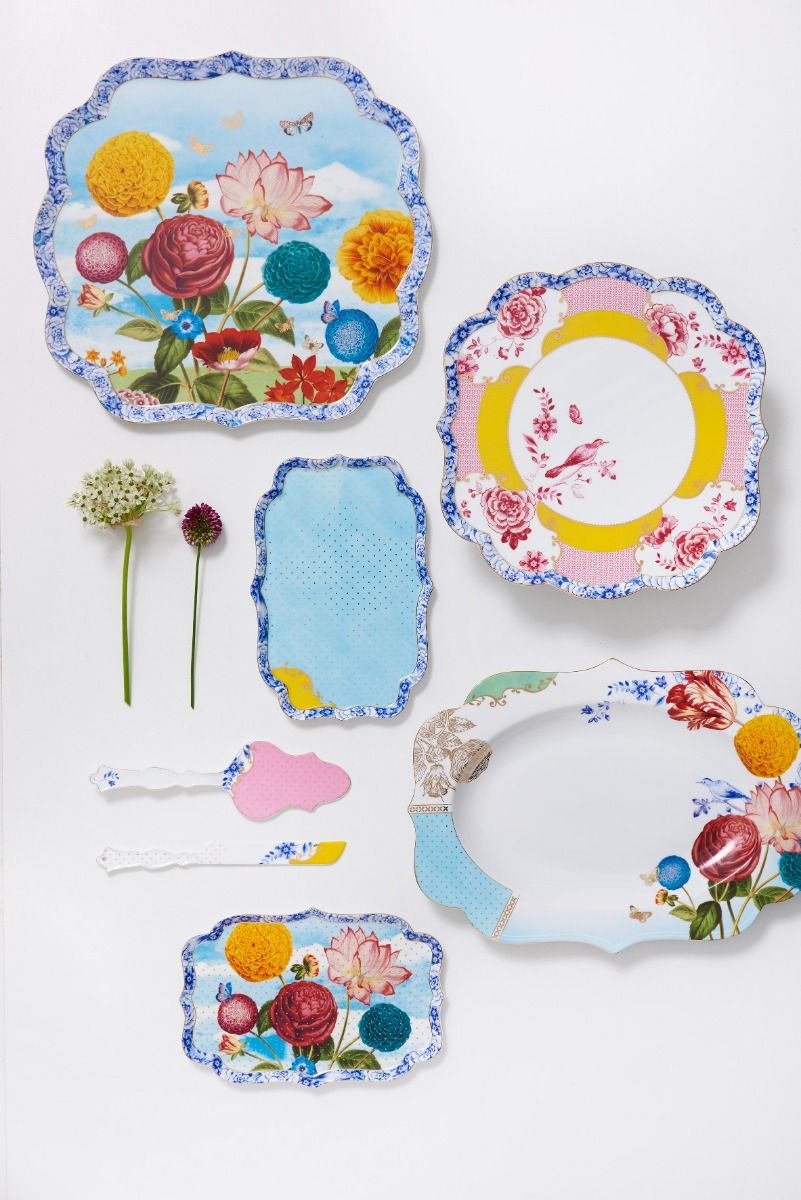 Pip Studio Royal Multi porcelánový tác 26x18cm, barevný