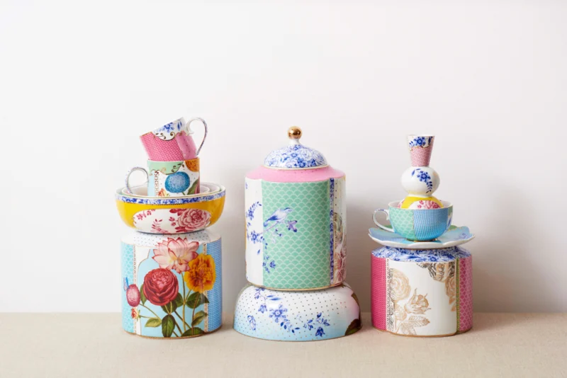 Pip Studio Royal Multi porcelánová dóza 1,9l, barevná