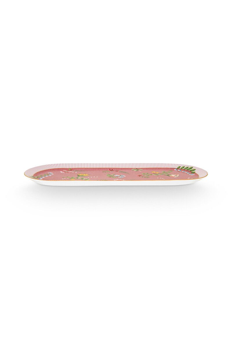 Pip Studio La Majorelle servírovací tác 33,3x15,5cm, růžový