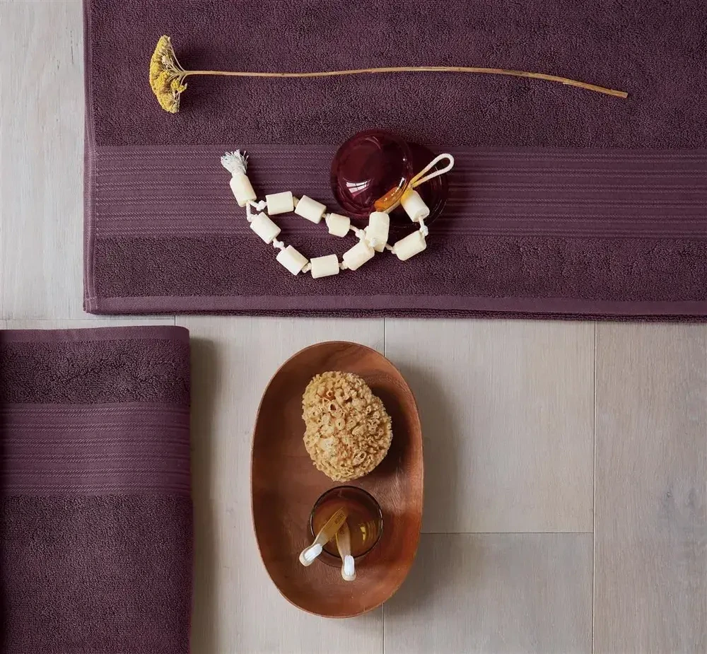 Bavlněné froté ručníky na ruce BH Sheer 30x50 tmavě červená sada 2 kusů