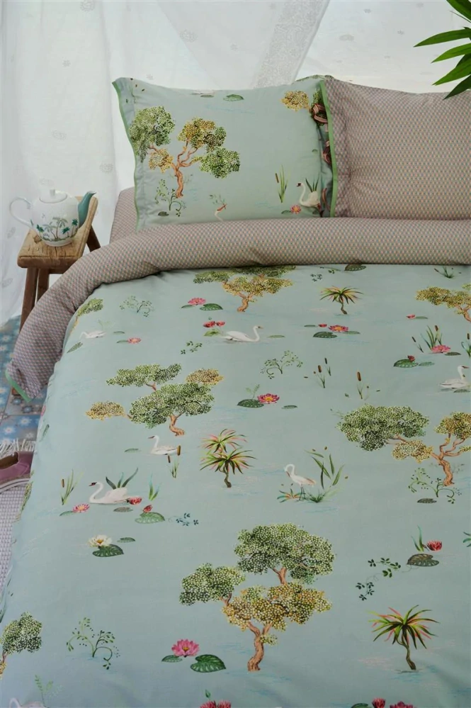 Pip Studio perkálové povlečení Little Swan  200x200 + 2x 70x90