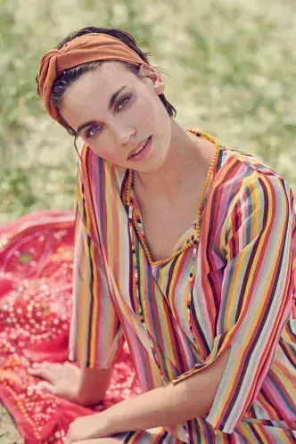 Pip Studio šaty Jambo Rainbow Stripe Multi, barevné