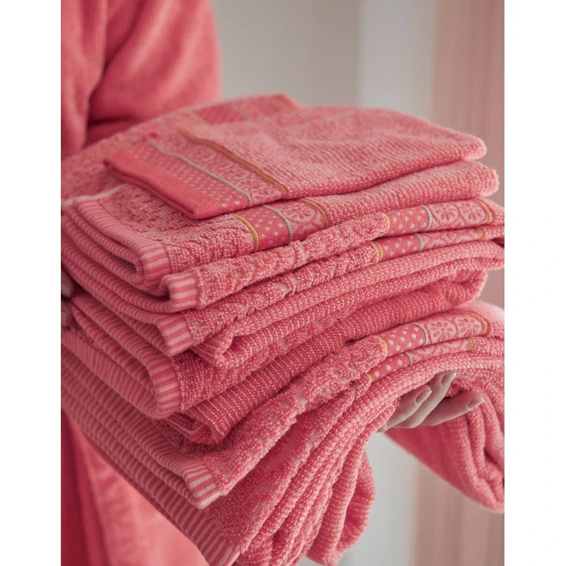 Pip Studio bavlněný froté ručník na ruce Soft Zellige korálový 30x50 cm