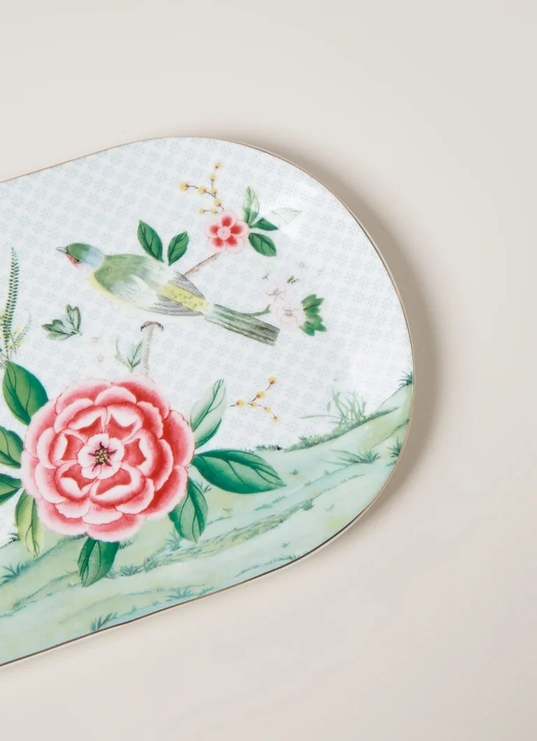 Pip Studio Blushing Birds servírovací tác 33.3x15.5cm, bílý