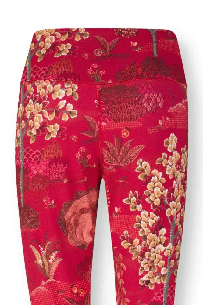 Pip Studio Bella legíny Japanese Garden, červené