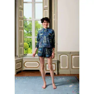 Pip Studio Bali kraťasy Japanese Garden, modré