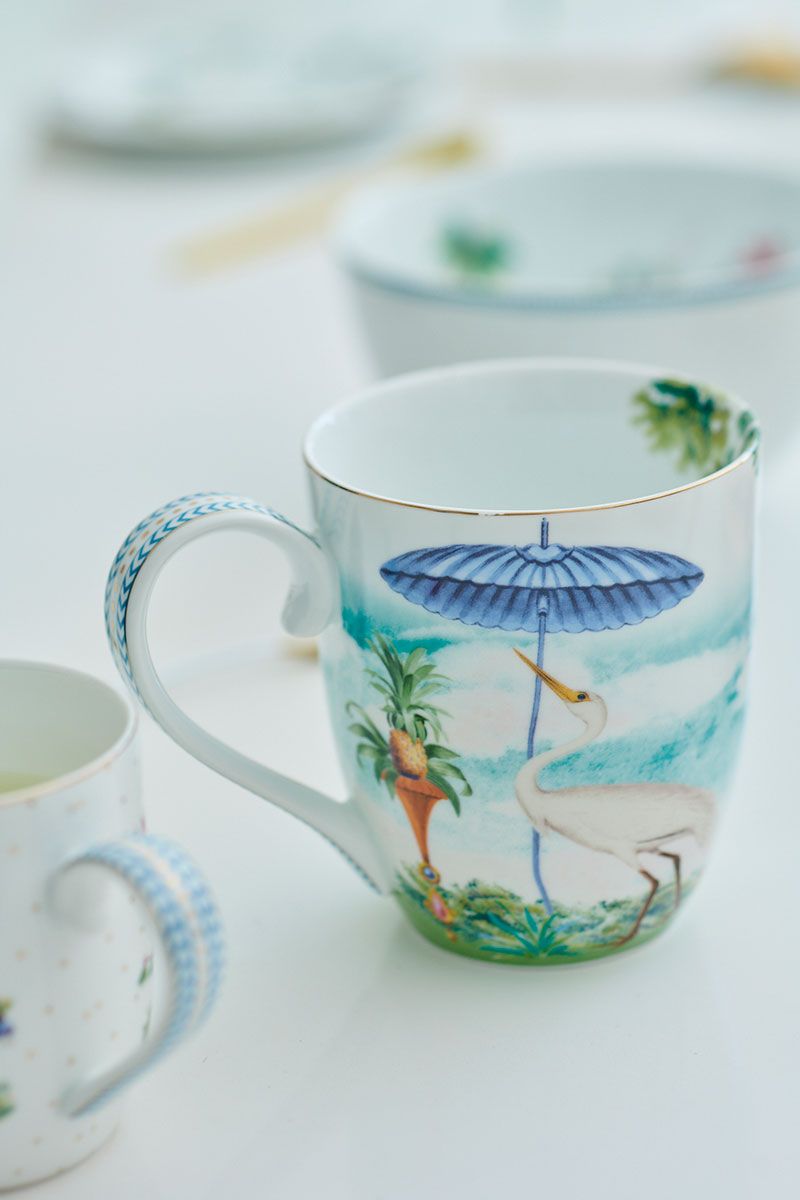 Pip Studio Jolie sada 2 ks hrnků XL 440ml, bílý