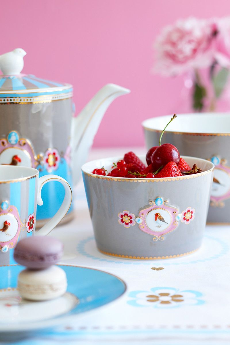 Pip Studio Love Birds Medallion mísa Ø 15cm, khaki