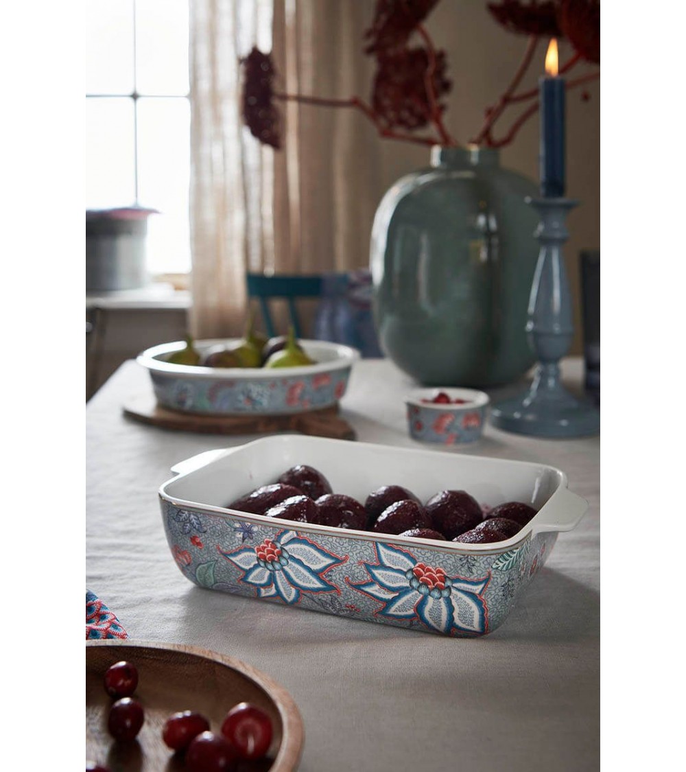Pip Studio Flower Festival zapékací mísa 8.7x4.3cm, modrá