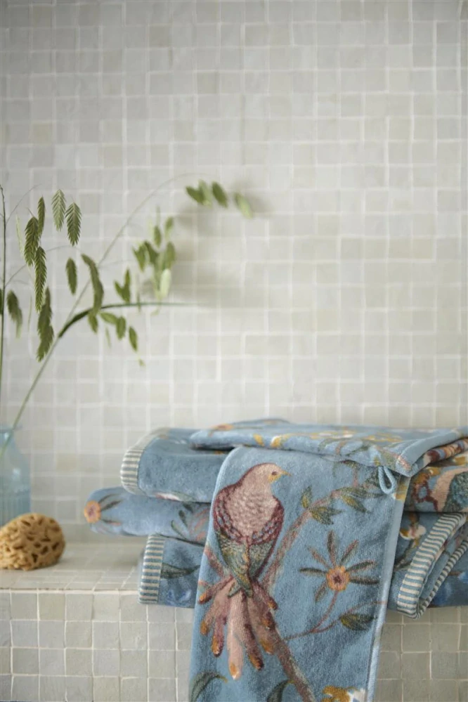 Pip Studio Secret Garden bavlněná froté osuška modrá 70x140 cm