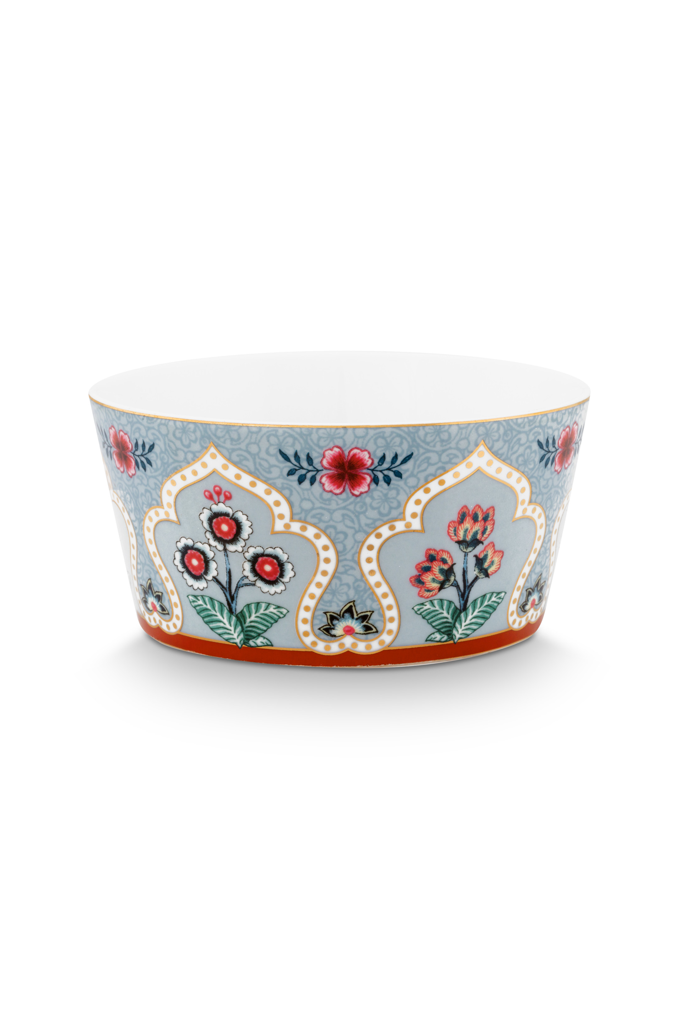 Pip Studio Flower Festival Oriental sada 4 kusů misek Ø12cm, modrá