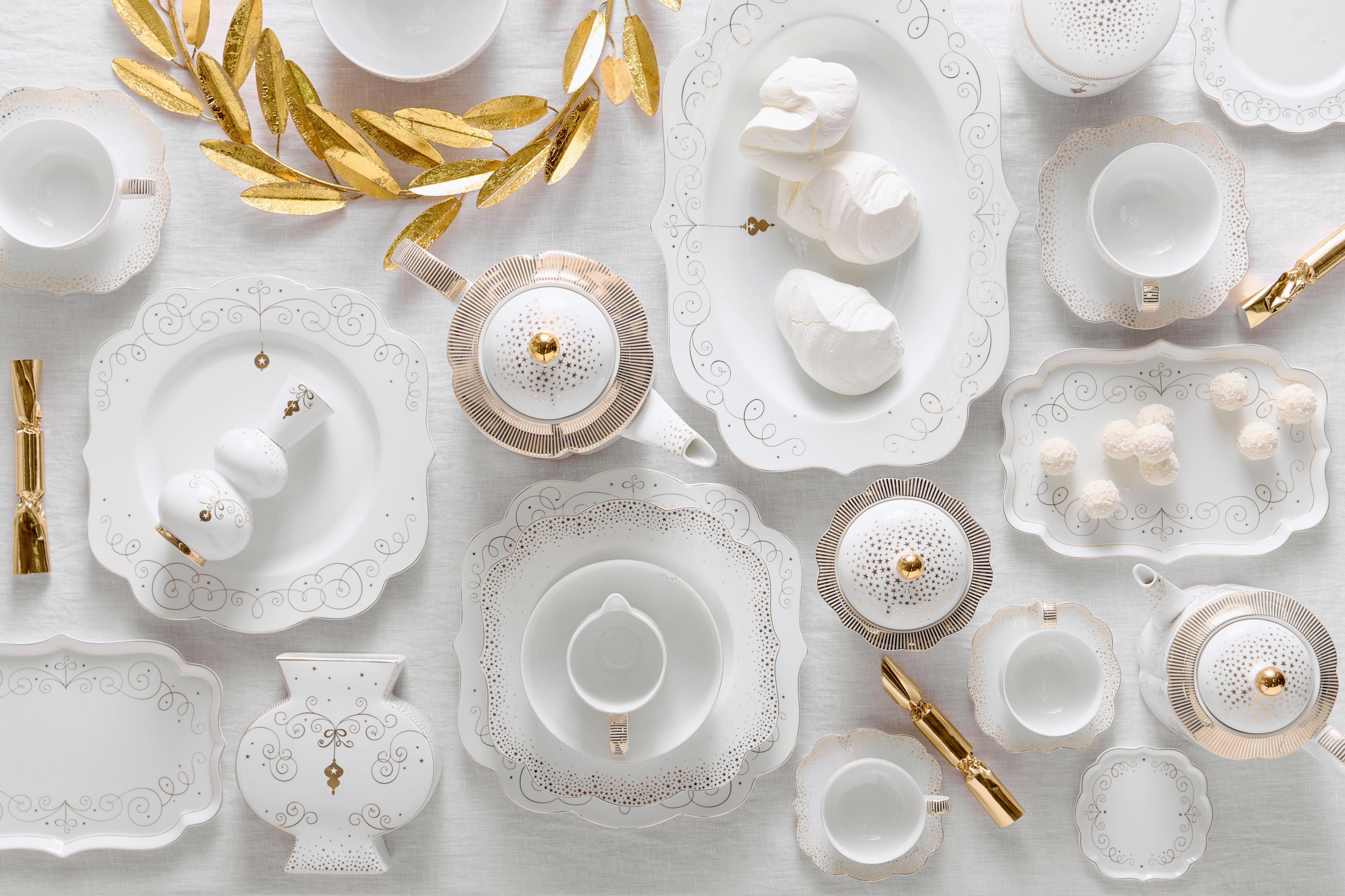 Pip Studio Royal Winter talíř Ø23,5, bílý