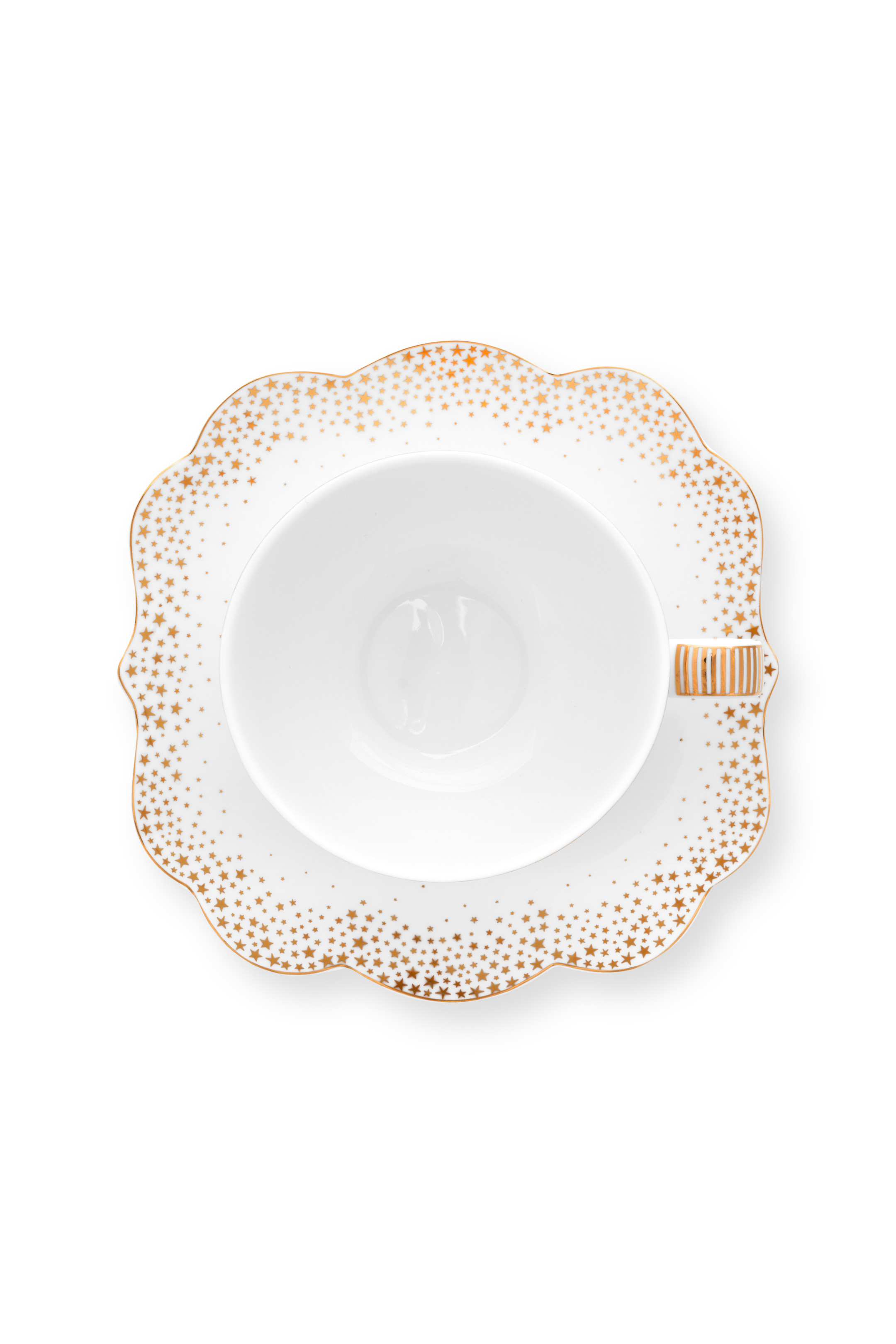 Pip Studio Royal Winter cappuccino šálek s podšálkem 210ml, bílý