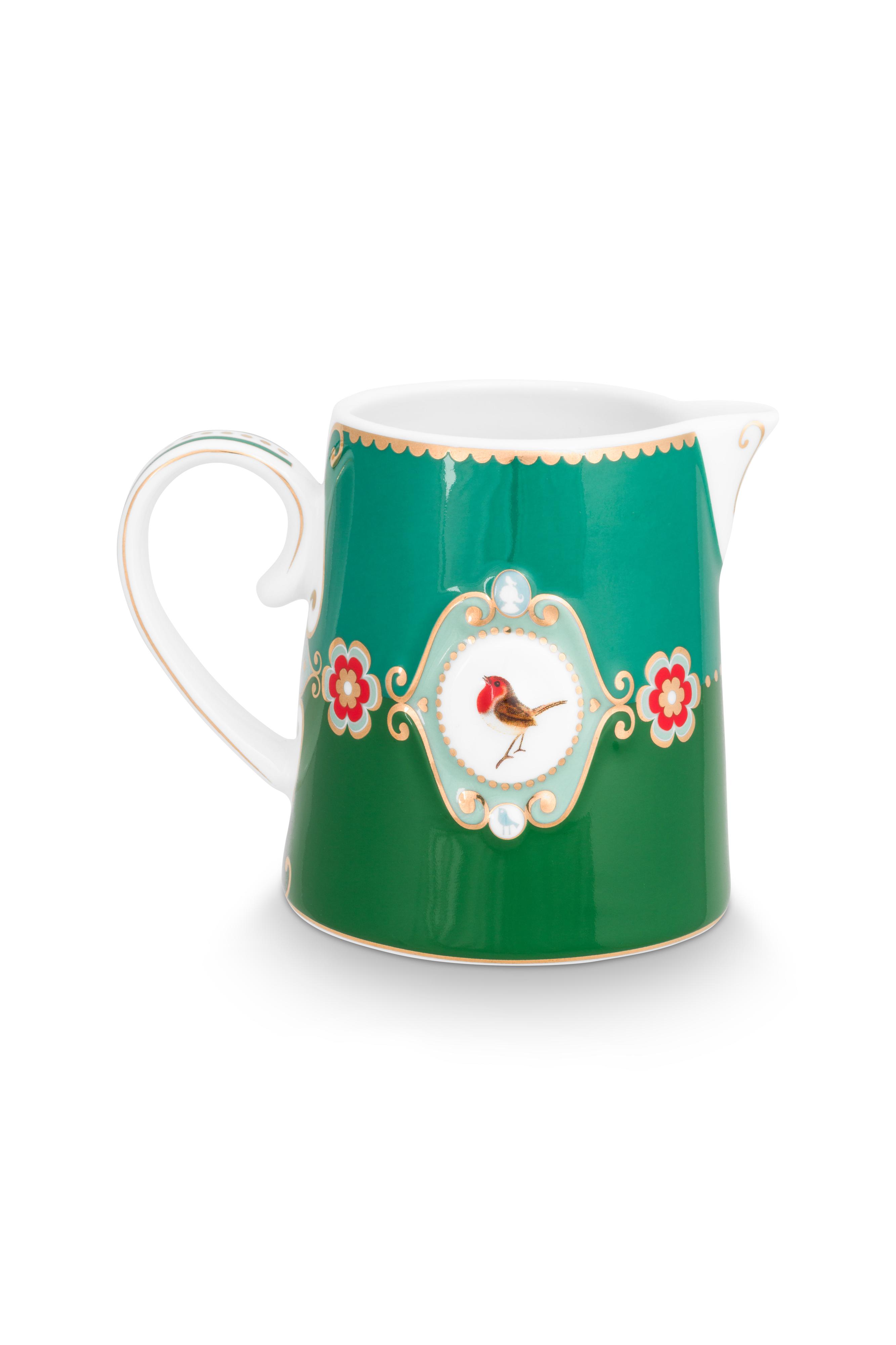 Pip Studio Love Birds mlékovka 270ml, zelená