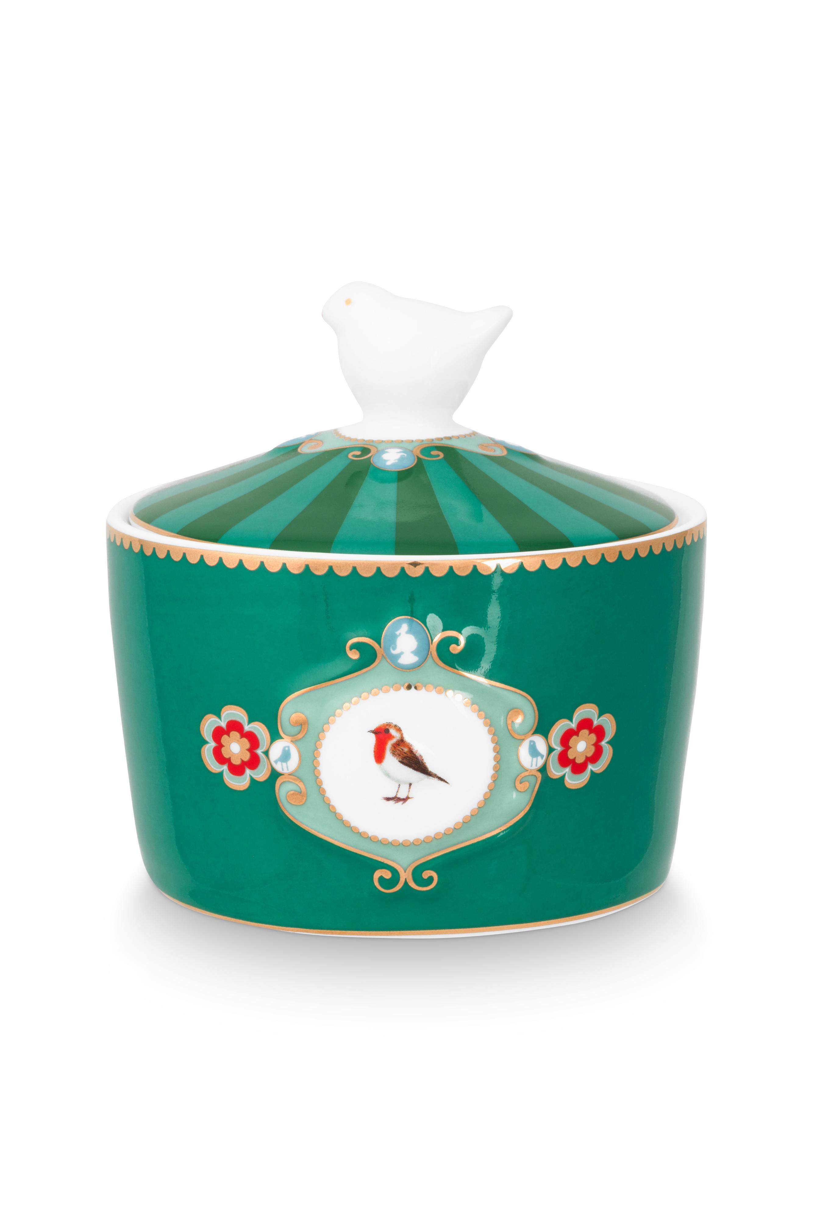 Pip Studio Love Birds cukřenka 300ml, zelená